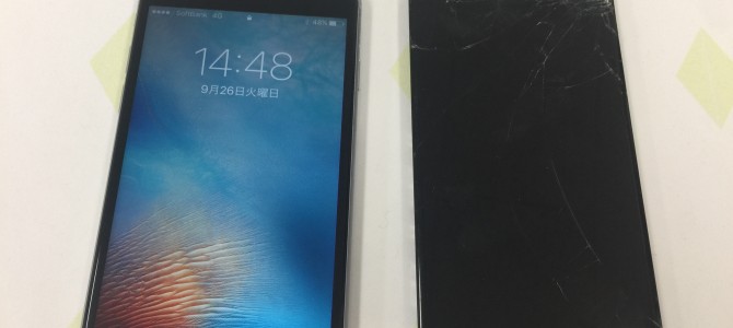 ◆加古川市よりiPhone6s ガラス割れ、液晶不良 -2017 9/26-