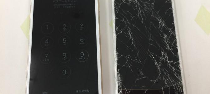◆加西市よりiPhone6 ガラス割れ -2017 9/10-