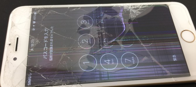 ◆高砂市よりiPhone6 ガラス割れ、液晶不良 -2017 10/13-