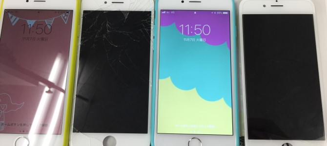 ◆神戸市垂水区よりiPhone6 ガラス割れ -2017 11/7-