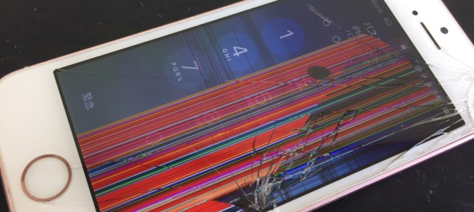 ◆加古川市よりiPhone SE ガラス割れ、液晶不良 -2017 11/3-