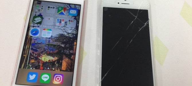 ◆加古郡稲美町よりiPhone SE ガラス割れ -2017 12/24-