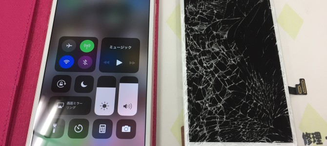 ◆加古川市よりiPhone7 Plus ガラス割れ -2018 3/31-