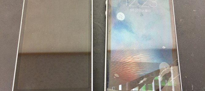 ◆加古川市よりiPhone SE ガラス割れ→パーツ持ち込み修理 -2018 3/20-