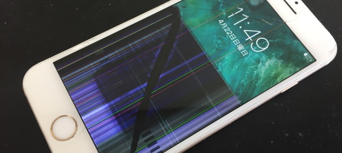 ◆加西市よりiPhone6 ガラス割れ＆液晶不良 -2018 4/22