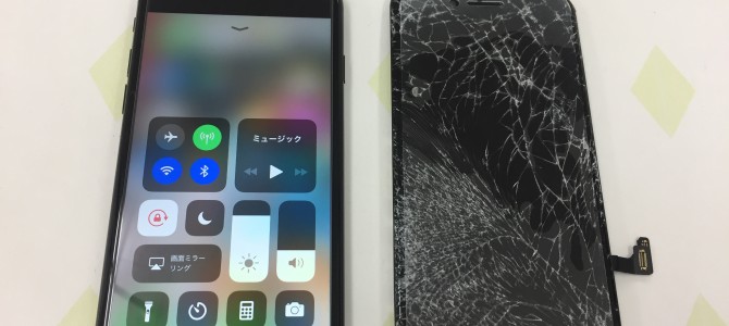 ◆加東市よりiPhone7 ガラス割れ、液晶不良 -2018 4/8-