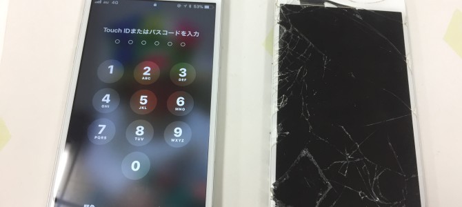 ◆加古川市よりiPhone6s ガラス割れ＆液晶不良 -2018 4/16