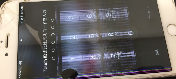 ◆明石市よりiPhone6 Plus ガラス割れ、液晶不良＆バッテリー交換 -2018 5/14-