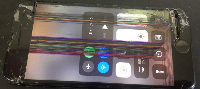 ◆加東市よりiPhone7 ガラス割れ＆液晶不良 -2018 6/9-