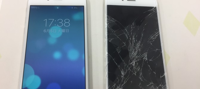 ◆加古川市よりiPhone6 ガラス割れ -2018 6/5-