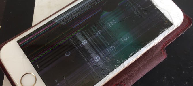 ◆高砂市よりiPhone6 ガラス割れ、液晶不良 -2018 8/20-