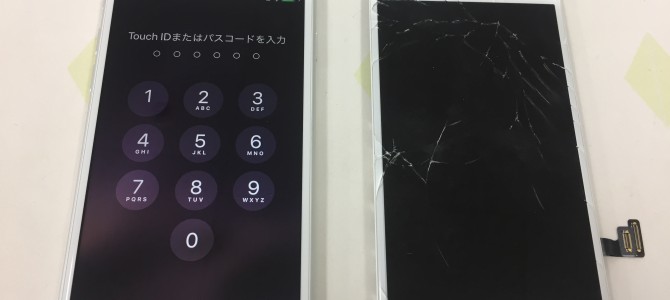 ◆明石市よりiPhone7 ガラス割れ -2018 8/19-