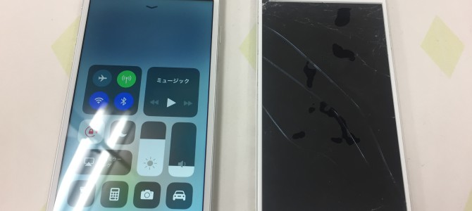 ◆加古川市よりiPhone6s ガラス割れ、ホームボタン不良 -2018 8/14-