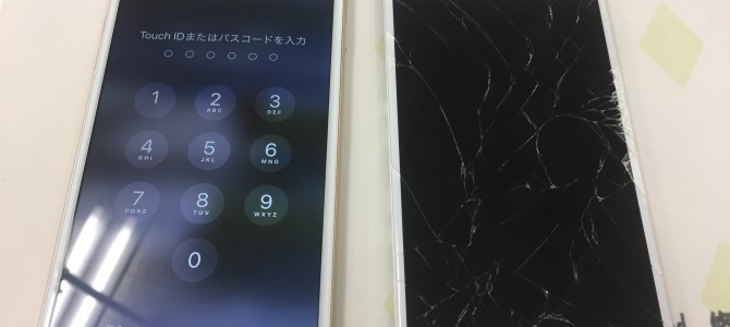 ◆高砂市よりiPhone6 Plus ガラス割れ -2018 8/3-