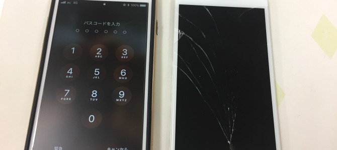 ◆加古川市よりiPhone6 ガラス割れ、タッチパネル不良 -2018 8/9-