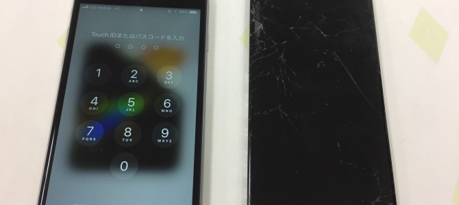 ◆加東市よりiPhone6s ガラス割れ -2018 8/18-