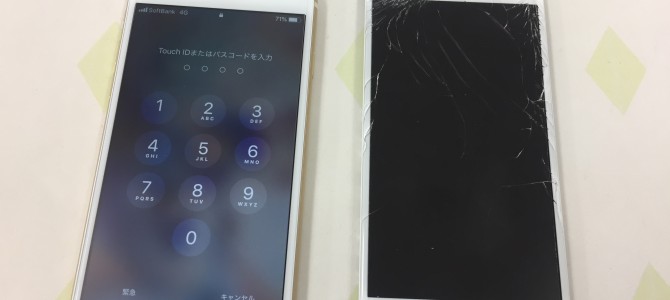 ◆加古川市よりiPhone6s ガラス割れ＆液晶不良 -2018 9/10-