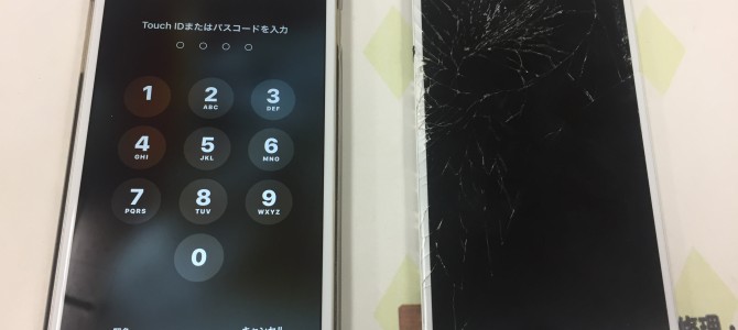◆加古川市よりiPhone6s Plus ガラス割れ＆タッチパネル不良 -2018 9/7-