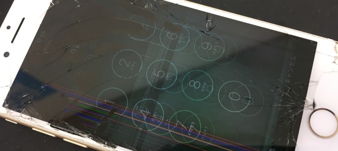 ◆神戸市よりiPhone7 ガラス割れ＆液晶不良 -2018 10/5-