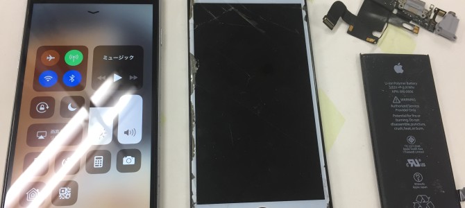 ◆加古川市よりiPhone6 充電不良、ガラス割れ、バッテリー交換 -2018 10/13-