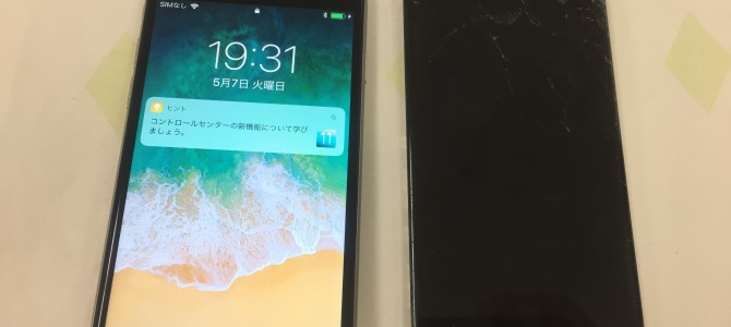 ◆神戸市よりiPhone6 ガラス割れ、液晶不良-2019 5/7-