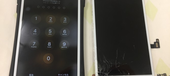 ◆高砂市よりiPhone8 Plus ガラス割れ、液晶不良-2019 8/5-