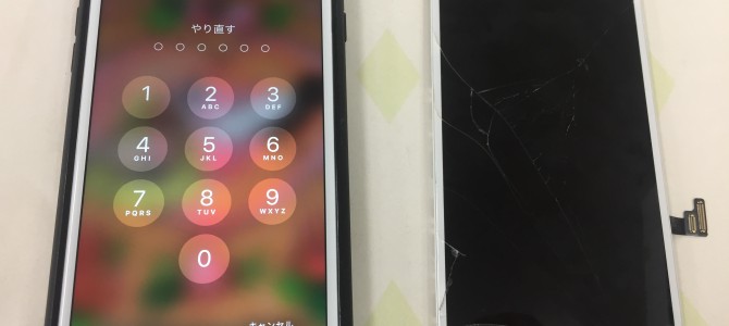 ◆加古川市よりiPhone8 Plus ガラス割れ -2019 9/8-