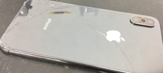 ◆加古川市よりiPhone X 背面ガラス割れ -2019 9/2-