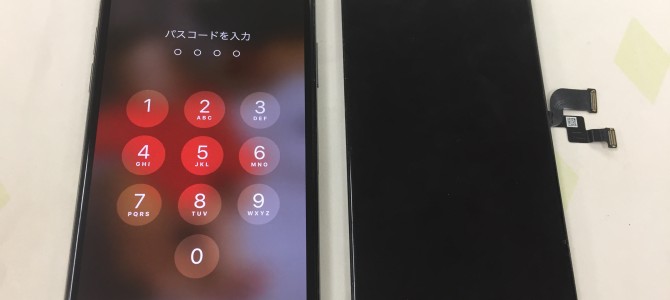 ◆加古川市よりiPhone X ガラス割れ＆タッチ不良 -2019 10/6-