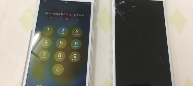 ◆小野市よりiPhone6s ガラス割れ、タッチパネル不良 -2019 12/9-