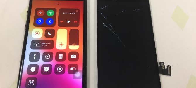 ◆加古川市よりiPhone7 ガラス割れ、タッチパネル不良 -2019 12/19-