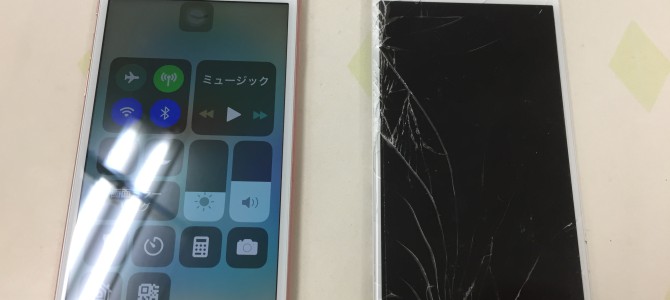 ◆加古川市よりiPhone6s ガラス割れ、液晶不良 -2019 12/28-