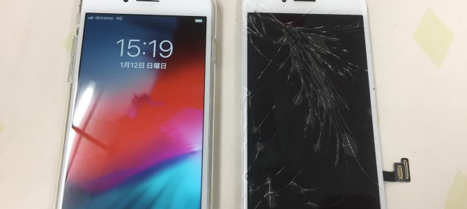 ◆加古川市よりiPhone7 ガラス割れ -2020 1/12-