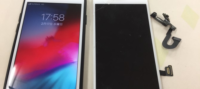 ◆加古川市よりiPhone8 ガラス割れ＆インカメラ不良 -2021 2/17-