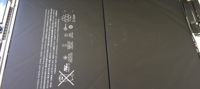 ◆加西市よりiPad Air2 バッテリー交換 -2021 3/14-