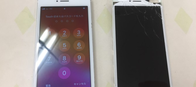 ◆加古郡播磨町よりiPhone SE ガラス割れ -2021 9/1