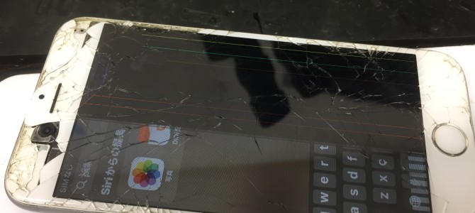 ◆加古川市よりiPhone6s ガラス割れ/液晶不良 -2021 9/24