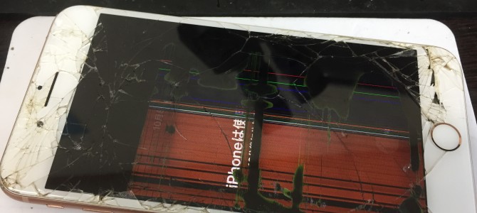 ◆高砂市よりiPhone8 Plus ガラス割れ/液晶不良 -2021 10/31