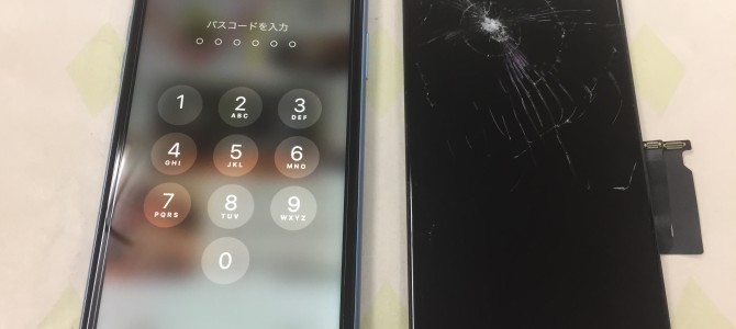 ◆加古川市よりiPhone XR ガラス割れ/液晶不良 -2021 11/3