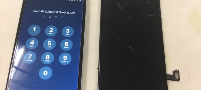 ◆西脇市よりiPhone SE2 ガラス割れ -2022 8/21-