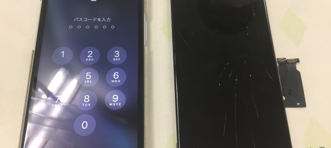 ◆加古川市よりiPhone XR ガラス割れ -2022 8/5