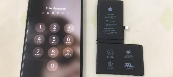 ◆加古川市よりiPhone X バッテリー交換 -2022 9/15