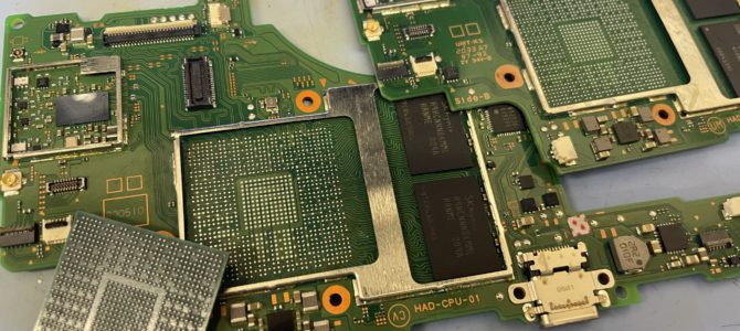 ◆明石市より任天堂Switch 基板修理 IC移植作業 -2024 10/19-