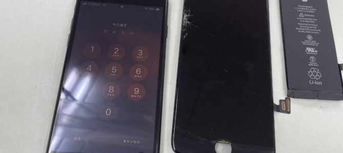 ◆姫路市よりiPhone SE2 ガラス割れ、バッテリー交換 -2025 2/10