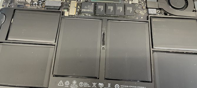 ◆加古川市よりMacbook Air 2013年モデル トラックパッド不良 -2025 2/16