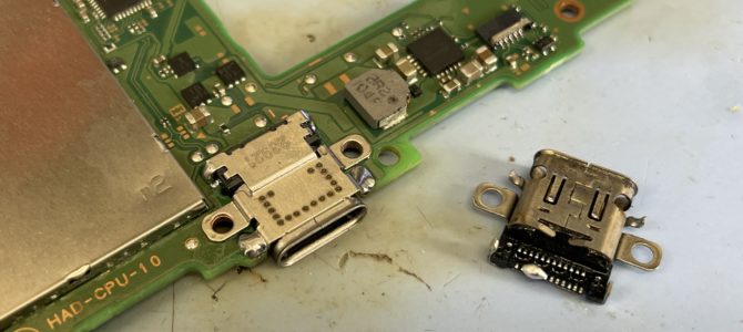 ◆高砂市より任天堂Switch 充電コネクター交換 -2025 2/28-