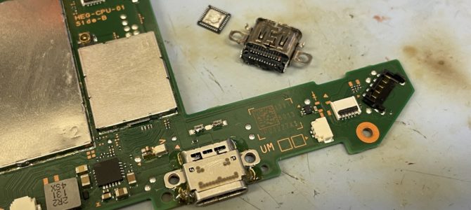 ◆加古川市より任天堂Switch 有機ELモデル 起動不可→充電コネクター、基板修理 -2025 11/25-